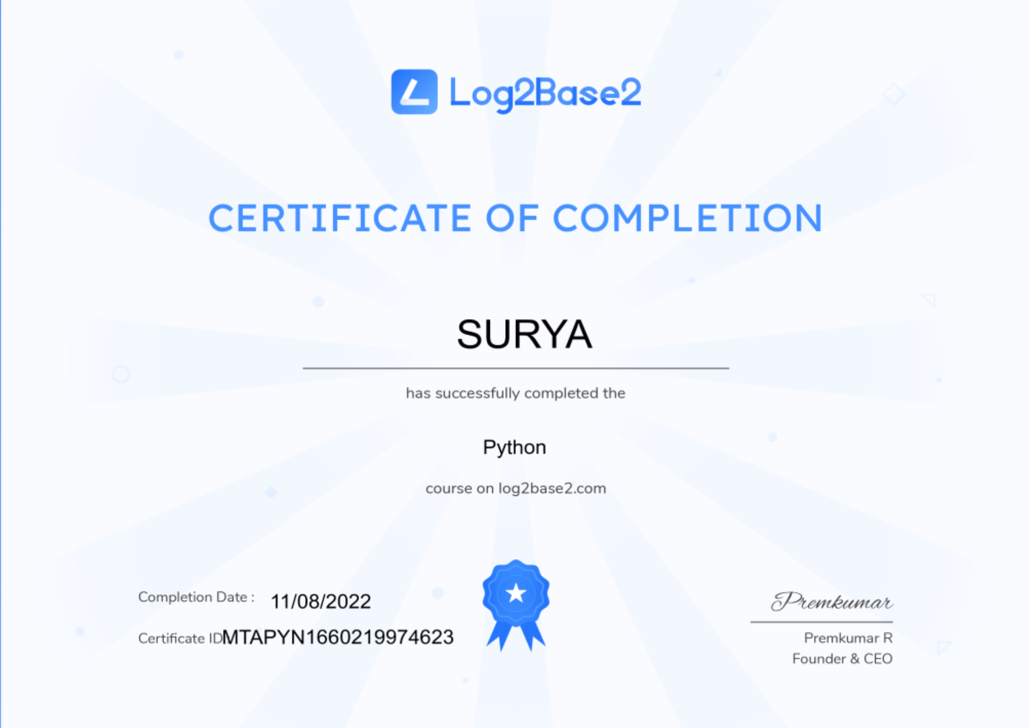 python certification image